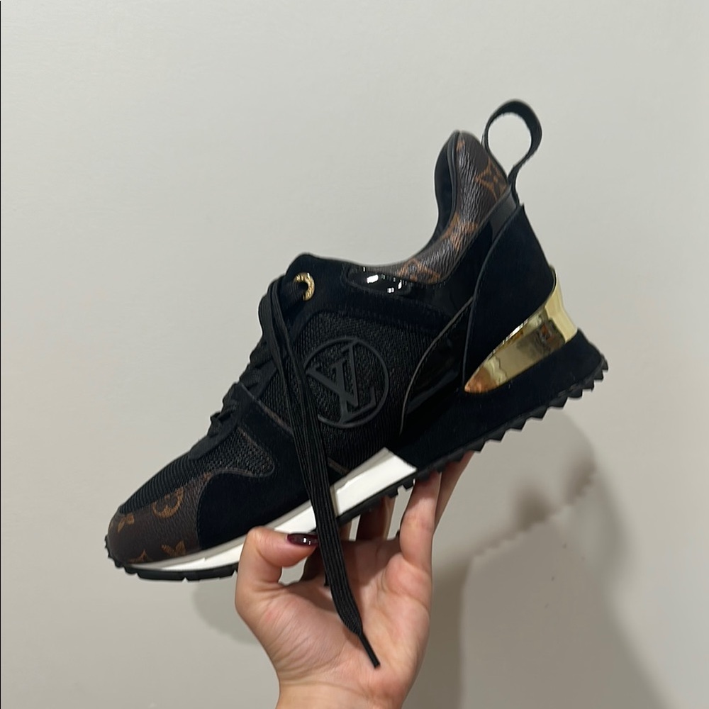 Louis Vuitton Black and Gold Ankle Boots